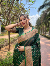 Womens Fashion Ethnic Banarasi Green Color Sarees-MLSHWSA1858GRN